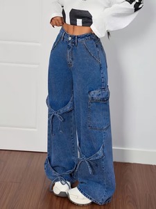 Jeans droits pour femmes en coton écologique et durable, pantalon en denim classique - Product Image 5