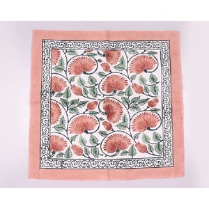 Ensemble de serviettes florales faites à la main, décoration de la maison, beaux imprimés bloc de coton, 6 ensembles de serviettes 100% coton multicolores N/A - Product Image 5