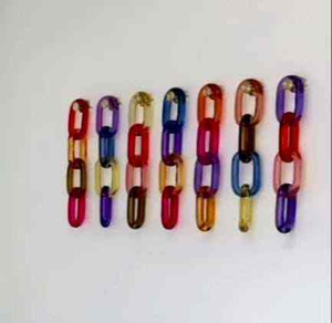 Cadena de eslabones de resina transparente para decoración, cadena de pared abierta, hebilla de joyería, cadena cubana de acrílico y plástico para decoración por MULTI CRAFT - Product Image 4