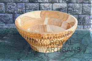 Premium Natural Wooden Serving Bowl – Handcrafted Reusable Kitchen & Dining <b>Tableware</b> - Product Image 3