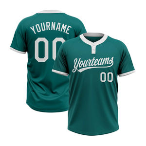 Maillot de baseball pour homme à manches courtes, léger, imprimé de haute qualité, avec deux boutons, logo personnalisé, pour softball adulte - Product Image 1