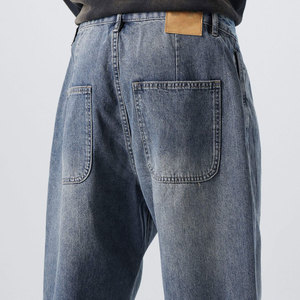 Custom Made Adults Size <b>Men</b> Straight Lightweight Casual Mid Rise <b>Jeans</b> Pant High Quality Private Label - Product Image 5