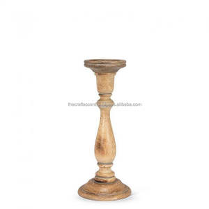 Soportes de luz de té de madera de mango de la mejor calidad, tarros de linterna decorativos de mesa personalizados para bodas navideñas para velas de Pilar - Product Image 1