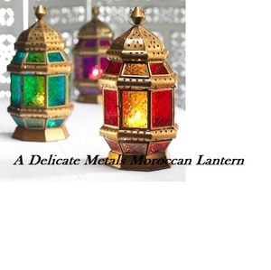 Lanterne marocaine en fer et verre, artisanale, portable, aux couleurs vives et aux formes géométriques, lampe de table décorative pour la maison, Noël, DL-019 - Product Image 3