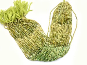 Cuentas de ópalo verde AAA+ de 2 mm-2,5 mm, microfacetadas, en forma de rondel, ópalo natural multicolor, piedras semipreciosas sueltas para la fabricación de joyería. - Product Image 1