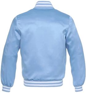 OEM Customized Satin Varsity Jackets Wholesale Zipper Closure Breathable Feature Silk Bomber Jacket Inspired - Product Image 2