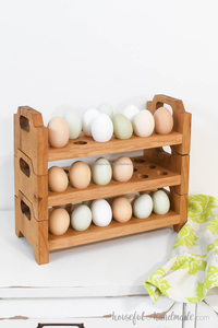 Porta Huevos de Madera Ecológico, Organizador de Cocina de 3 Niveles para Huevos Frescos de Granja, Apto para Lavavajillas - Product Image 4