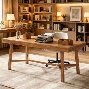 Scrivania Convertibile Stile Fattoria, Tavolo Regolabile in Pietra per Ufficio, Supermercato o Villa - Product Image 6