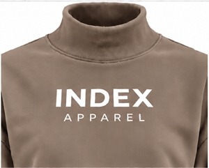 Sweat-shirt à col roulé Index Apparel, coupe ample, unisexe, couleur unie minimaliste, vêtements d'automne - Product Image 6