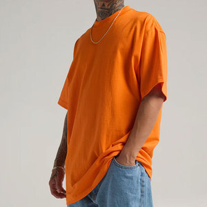 Custom Vintage Washed Heavyweight Oversized T Shirt 280GSM Cotton Boxy Fit Tee USA Custom Zipper Frosty <b>Polybag</b> Bag T Shirts - Product Image 2