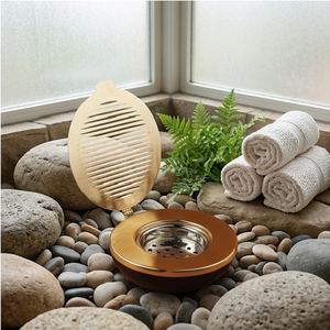 Modern Brass Finish Arabic Oud Burner Decorative Round <b>Incense</b> <b>Holder</b> with Inner Strainer - Product Image 4