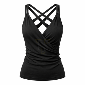 Débardeurs pour femmes de haute qualité, design personnalisable, respirants, séchage rapide, tissu en coton et bambou, vêtements décontractés - Product Image 2