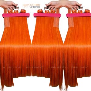 Color naranja Combo Raw Vietnamita Paquetes de cabello humano Cierre de alta calidad Hueso Peluca recta Precio al por mayor Grado de cabello virgen - Product Image 6