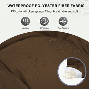 Cuscini per Dondolo da Esterno da 55 Pollici, Comodi, per 2-3 Posti, Spessore 4 Pollici, Impermeabili, Sostituzione Cuscino per Dondolo da Portico, con Lacci per Schienale - Product Image 5