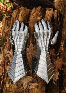 Artisan Crafted Plate <b>Gloves</b> with Decorative Metalwork for Interior Styling Display Areas Costume Functions & Collection Purpose - Product Image 4