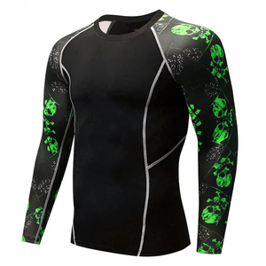 เสื้อว่ายน้ำผู้ชายแบรนด์ดัง ปี 2025 ป้องกันแสงแดด พิมพ์ลาย Rash Guard สำหรับผู้ชาย MOQ ต่ำ - Product Image 2