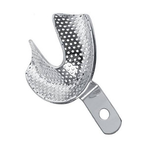 Premium Quality Manual Dental Impression Tray with Ergonomic Grip German Stainless Steel Reusable Autoclavable Perforation - Product Image 3