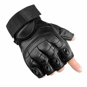 Guantes de Gimnasio Transpirables de Medio Dedo de Cuero para Levantamiento de Pesas, Fisicoculturismo, Entrenamiento Deportivo y Ejercicio - Unisex - Product Image 3