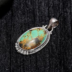 Pendentif en turquoise naturelle de qualité supérieure, argent sterling, turquoise d'Arizona, idéal pour les fêtes, prix d'usine, bijoux en gros - Product Image 3