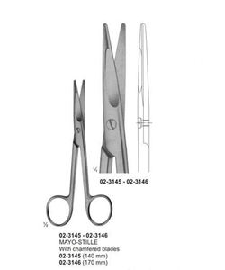 Tijeras Mayo-Stille con Hoja Biselada de 170 mm, Acero Inoxidable, Tijeras Quirúrgicas para Disección, Instrumento Médico Reutilizable - Product Image 1