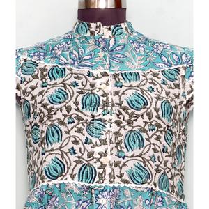 Vestidos Casuales Bohemios Elegantes, Hechos a Mano, Holgados, Naturales, para Uso Diario en Invierno, 100% Algodón Puro, Estampado Floral, Transpirables, Manga Corta, Maxi - Product Image 2