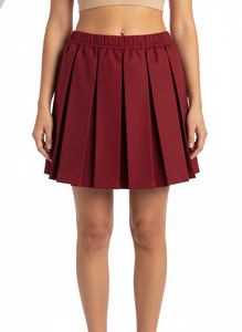 Falda de golf casual personalizada al por mayor con cinturón, cintura natural, bolsillos, falda deportiva de tenis para mujer, falda escolar lisa de alta calidad - Product Image 4