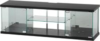TMG-E40 Rak TV Multifungsi Kaca Kristal Temper Profesional Desain Modern untuk Ruang Tamu, Kamar Tidur, Kantor Rumah, Ruang Makan