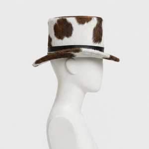 Sombrero de Vaquero de Piel Sintética con Bordado 3D Personalizado, Diseño de Vaca, Estilo Europeo Americano, Unisex, para Adultos, para las Cuatro Estaciones, para Fiestas al Aire Libre - Product Image 4
