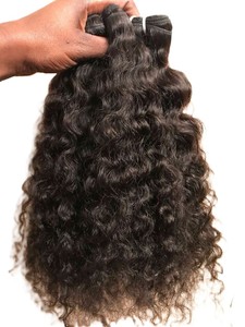 Lot de Cheveux Humains Indiens Bouclés Naturels Premium de 16 Pouces, Noir Naturel, Tissage Bouclé Simple, Trame Faite à la Machine, Extension de Cheveux Douce et Volumineuse - Product Image 2