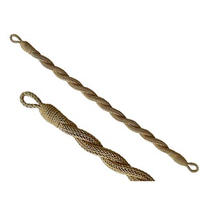 Cordon de menton pour visière en macramé torsadé doré, 3 brins, haute ténacité, enduit, pour vêtement classique - Product Image 6
