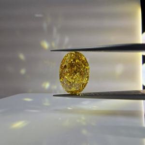 Diamante ovalado amarillo intenso de 5 quilates, modificado, brillante, cultivado en laboratorio, VS1, IGI, piedra suelta para la fabricación de joyas. - Product Image 2