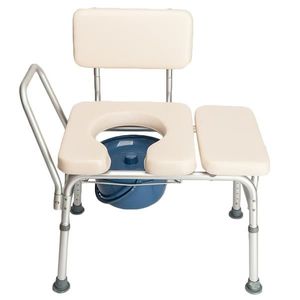 Sedia Comoda in Alluminio Bianco Crema per Anziani, Disabili e Donne in Gravidanza, Attrezzatura Multifunzionale per la Sicurezza nel Bagno - Product Image 2