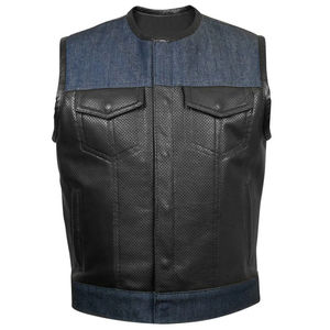 Gilet en cuir de motard Super Rider de qualité supérieure, prix de gros usine, gilet en cuir tendance pour hommes - Product Image 2