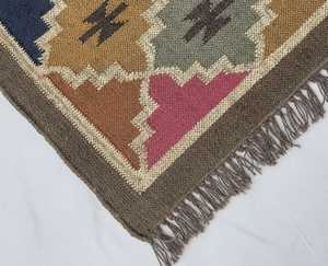 Alfombras Kilim de Yute y Lana Tejidas a Mano y Elegantes para Sala de Estar, Dormitorio y Estudio - Product Image 3