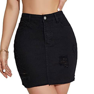 Jupe en jean sur mesure pour femme, légère et respirante, en promotion - Product Image 1