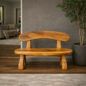 Banc en bois massif artisanal Luxali, vente directe d'usine, design moderne, écologique, durable, 3 places, décoration d'appoint pour la maison - Product Image 2