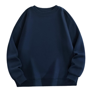 Sweat-shirt à col rond personnalisé avec logo, pour homme, 100% coton, tricoté, coupe classique, couleur unie, vêtements décontractés d'automne - Product Image 3