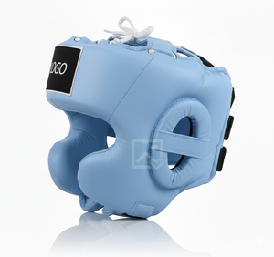 Casco de Entrenamiento de Cuero Vacuno Personalizado OEM para MMA, Diseño con Patrón Facial, Equipo de Protección para Kickboxing, Karate, Taekwondo y Boxeo - Product Image 3