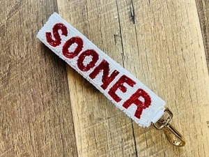 New Trendy Lifestyle Game Day Beaded Adjustable Keychain <b>Wristlet</b> Set Custom Letter Color Matching Accessories Keychains in 2026 - Product Image 2