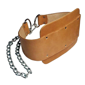 Ceinture de musculation unisexe en cuir de qualité supérieure avec chaîne pour tractions et dips, douce, respirante, réglable et personnalisable pour l'entraînement en salle de sport - Product Image 5