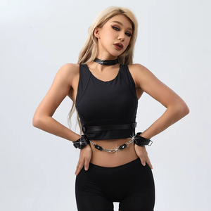 Soutien-gorge en cuir, Lingerie sexy, Menottes de bondage, Accessoires SM, Jouets sexuels féminins, Fabricant Han, Produits sexuels pour adultes - Product Image 5