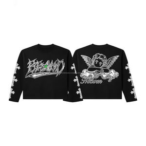 T-shirt personnalisé avec logo imprimé, design vintage original streetwear, effet délavé à l'acide, pour femmes et hommes - Product Image 1