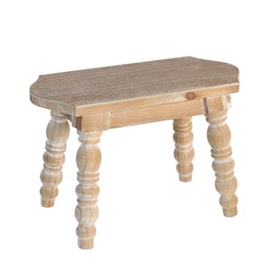 <b>Vintage</b> MDF Step <b>Stool</b> Distressed White Wholesale | Aqdus Saleem Moradabad - Product Image 3