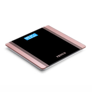 เครื่องชั่งดิจิตอลแบบพกพา จอ LCD จากโรงงานผู้ผลิตที่เชื่อถือได้ รับน้ำหนักได้ 180 กก. ความแม่นยำ 100 กรัม ดีไซน์สีโรสโกลด์ ใช้แบตเตอรี่ - Product Image 5