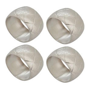 Nuevo Juego de 4 Anillos para Servilletas Plateados para Decoración del Hogar, Decoración de Eventos, Centro de Mesa para Comedor, para Regalo - Product Image 1