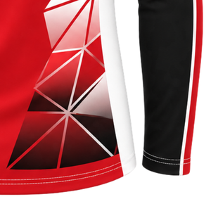 <b>Red</b> Black Quarter Zip Sports Jacket Long Sleeve Athletic Training <b>Top</b> Custom Team Running Workout Performance Sportswear Apparel - Product Image 6
