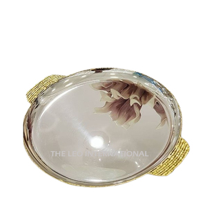 Aluminum Metal Serving Tray Rectangular Shape with <b>Side</b> Handles for Home Food Serving Display Creative Best - Product Image 2