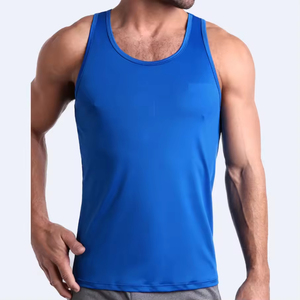 Camiseta de compresión ajustada para hombre, de alta elasticidad, de secado rápido, ropa deportiva para hombre, camiseta sin mangas ligera al por mayor - Product Image 5