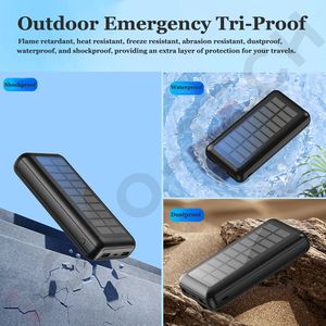 Chargeur solaire portable 30000mAh USB-A USB-C, batterie externe compacte à charge rapide pour téléphone portable, compatible avec la plupart des appareils - Product Image 4