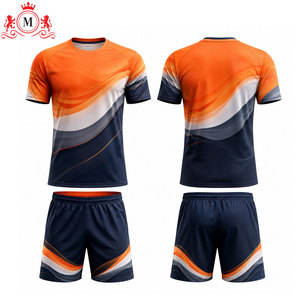 ชุดเสื้อฟุตบอลสีม่วงสำหรับผู้ชาย แบบระบายอากาศได้ดี ผลิตจากโพลีเอสเตอร์ 100% ชุดยูนิฟอร์มฟุตบอลสำหรับผู้ใหญ่ - Product Image 2